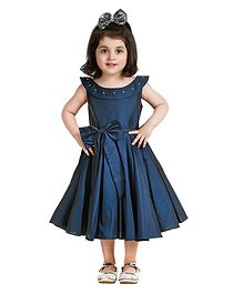 Jelly Jones Bow Applique Sleeveless Dress - Blue Jelly Jones Bow Applique Sleeveless Dress - Blue