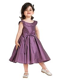 Jelly Jones Bow Applique Sleeveless Dress - Purple Jelly Jones Bow Applique Sleeveless Dress - Purple