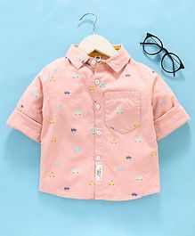 Lekeer Kids Full Sleeves Printed Shirt - Pink Lekeer Kids Full Sleeves Printed Shirt - Pink
