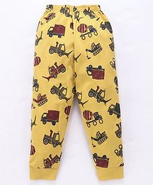 Doreme Full Length Lounge Pant Vehicle Print - Yellow Doreme Full Length Lounge Pant Vehicle Print - Yellow
