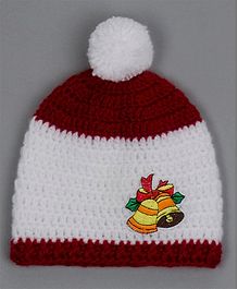 Buttercup from KnittingNani Christmas Bells Detailed Cap - Red Buttercup from KnittingNani Christmas Bells Detailed Cap - Red
