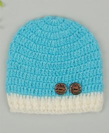 Buttercup from KnittingNani Cap With Wooden Buttons - Light Blue Buttercup from KnittingNani Cap With Wooden Buttons - Light Blue