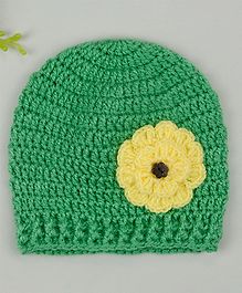 Buttercup from KnittingNani Sunflower Design Cap - Light Green Buttercup from KnittingNani Sunflower Design Cap - Light Green