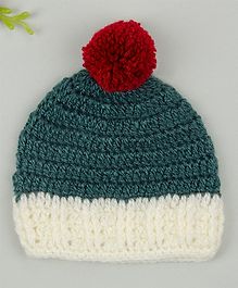 Buttercup from KnittingNani Pom Pom Detailed Cap - Green Buttercup from KnittingNani Pom Pom Detailed Cap - Green
