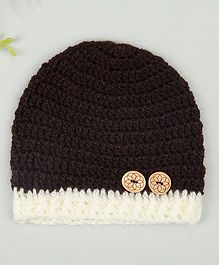 Buttercup from KnittingNani Cap With Wooden Buttons - Brown Buttercup from KnittingNani Cap With Wooden Buttons - Brown