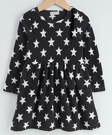 CrayonFlakes Stars Print Full Sleeves Dress - Black CrayonFlakes Stars Print Full Sleeves Dress - Black