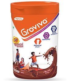 Groviva Child Nutrition Chocolate Flavour Supplement Jar - 400 gm