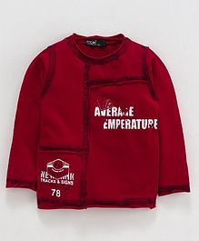 Tacos Average Temperature Full Sleeves Tee - Red Tacos Average Temperature Full Sleeves Tee - Red