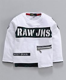 Tacos Raw Print Full Sleeves Tee - White Tacos Raw Print Full Sleeves Tee - White