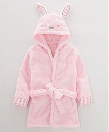 Pre Order - Awabox Bunny Ear Applique Full Sleeves Bathrobe - Light Pink Pre Order - Awabox Bunny Ear Applique Full Sleeves Bathrobe - Light Pink