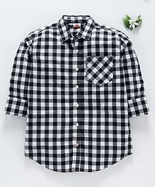 UFO Checkered Full Sleeves Shirt - Black UFO Checkered Full Sleeves Shirt - Black
