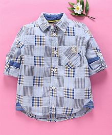 UFO Checked Full Sleeves Shirt - Blue UFO Checked Full Sleeves Shirt - Blue