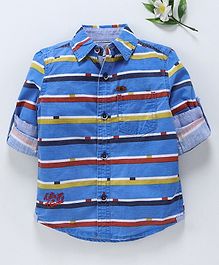 UFO Striped Full Sleeves Shirt - Blue UFO Striped Full Sleeves Shirt - Blue