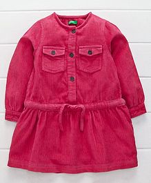 UCB Full Sleeves Winter Wear Solid Color Shirt Style Top - Red UCB Full Sleeves Winter Wear Solid Color Shirt Style Top - Red