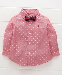 UCB Full Sleeves Striped Shirt With Bow - Red UCB Full Sleeves Striped Shirt With Bow - Red