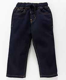 Kiddopanti Solid Full Length Jeans - Dark Blue Kiddopanti Solid Full Length Jeans - Dark Blue