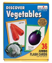 Creative's Discover Vegetables - 36 Jumbo Flash Cards