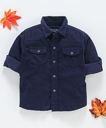 Gini & Jony Full Sleeves Solid Shirts - Navy Blue Gini & Jony Full Sleeves Solid Shirts - Navy Blue