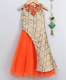 Betty By Tiny Kingdom Printed Sleeveless Gown - Orange Betty By Tiny Kingdom Printed Sleeveless Gown - Orange