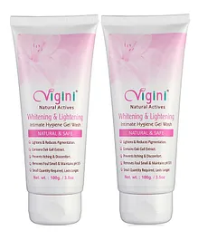 Vigini Vaginal Whitening & Lightening Intimate Hygiene Gel Wash Pack Of 2 - 100 ml Each