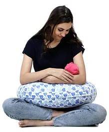 Meukebaby Feeding Pillow Boat Print - Blue
