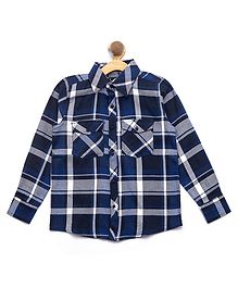 Nick&Jess Checkered Front Pocket Full Sleeves Shirt - Blue Nick&Jess Checkered Front Pocket Full Sleeves Shirt - Blue