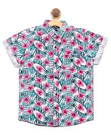 Nick&Jess Flower Printed Half Sleeves Shirt - Pink Nick&Jess Flower Printed Half Sleeves Shirt - Pink