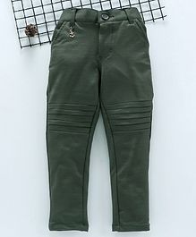 Noddy Striped Pattern Full Length Pants - Green Noddy Striped Pattern Full Length Pants - Green