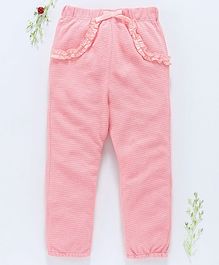 LC Waikiki Solid Full Length Ruffled Pants - Pink LC Waikiki Solid Full Length Ruffled Pants - Pink