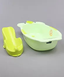 Babyhug Bath Tub With Bath Sling - Green