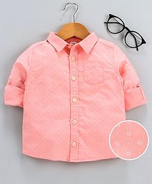 LC Waikiki Full Sleeves Printed Shirt - Peach LC Waikiki Full Sleeves Printed Shirt - Peach