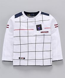 Tacos Full Sleeves Checkered Tee - White Tacos Full Sleeves Checkered Tee - White
