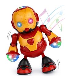 Zest 4 Toyz 360 Degree Rotating Dancing Robot With Bump n Go Action - Red