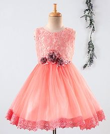 Bluebell Sleeveless Embellished Frock - Peach Bluebell Sleeveless Embellished Frock - Peach