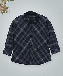 Knotty Kids Full Sleeves Checked Shirt - Blue Knotty Kids Full Sleeves Checked Shirt - Blue