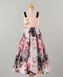 PinkCow Leaves & Butterfly Printed Sleeveless Gown - Multicolor PinkCow Leaves & Butterfly Printed Sleeveless Gown - Multicolor