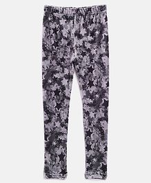 Nins Moda Stars Printed Full Length Elasticated Leggings - Grey Nins Moda Stars Printed Full Length Elasticated Leggings - Grey