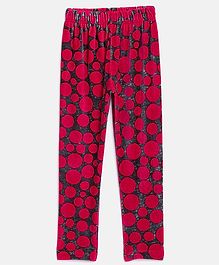 Nins Moda Dots Printed Full Length Elasticated Leggings - Red Nins Moda Dots Printed Full Length Elasticated Leggings - Red