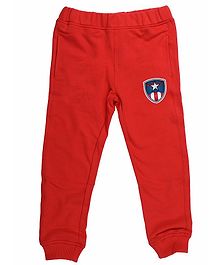 Marvel By Crossroads Avengers Patch Full Length Pants - Red Marvel By Crossroads Avengers Patch Full Length Pants - Red