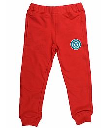 Marvel By Crossroads Avengers Logo Print Full Length Elasticated Pants - Red Marvel By Crossroads Avengers Logo Print Full Length Elasticated Pants - Red