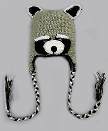 Knitting By Love Panda Face Hand Knitted Cap - Green Knitting By Love Panda Face Hand Knitted Cap - Green