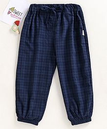 Kookie Kids Full Length Checks Lounge Pant - Navy Blue Kookie Kids Full Length Checks Lounge Pant - Navy Blue