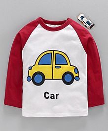 Kookie Kids Full Sleeves Tee Car Print - Red Kookie Kids Full Sleeves Tee Car Print - Red