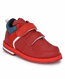 Tuskey Solid Double Velcro Closure Shoe - Red Tuskey Solid Double Velcro Closure Shoe - Red