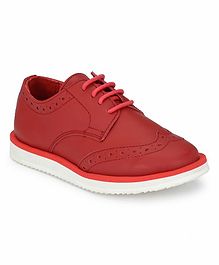 Tuskey Lace Up Casual Shoes - Red Tuskey Lace Up Casual Shoes - Red
