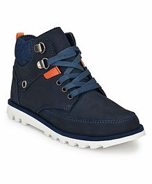 Tuskey Lace Up Ankle Boots - Blue Tuskey Lace Up Ankle Boots - Blue