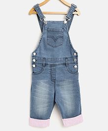 StyleStone Sleeveless Capri Style Dungaree - Blue StyleStone Sleeveless Capri Style Dungaree - Blue