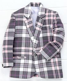 Rikidoos Checkered Full Sleeves Blazer - Light Pink Rikidoos Checkered Full Sleeves Blazer - Light Pink