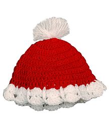 Knits & Knots Scallop Trim Cap - Red Knits & Knots Scallop Trim Cap - Red