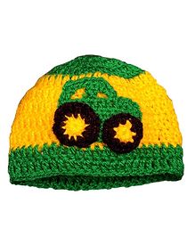 Knits & Knots Car Motif Cap - Yellow Knits & Knots Car Motif Cap - Yellow